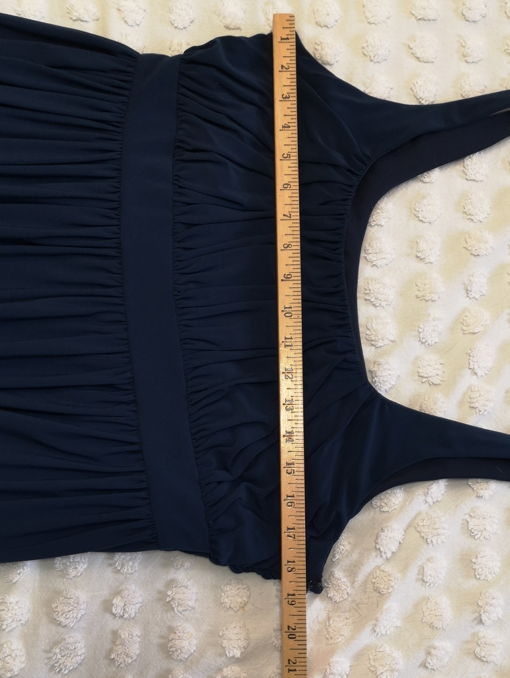 Essentials By ABS Romantic Cottage Core Navy Blue Sleeveless Dress Size 14 - Picture 9 of 10